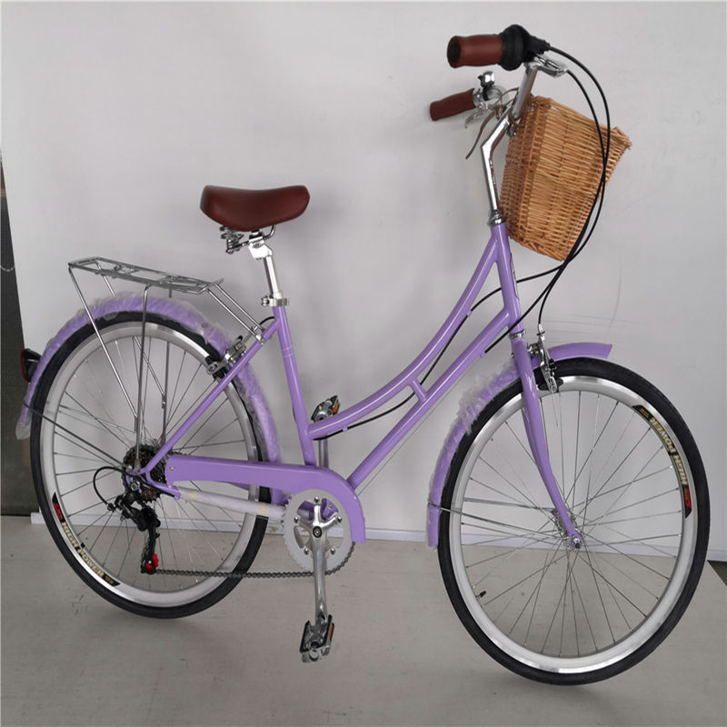KMC 7 Gear Classic Lady Bike 28 Mujeres Vintage Bicicleta 26 Mujeres Retro Bicicletas con Cesta