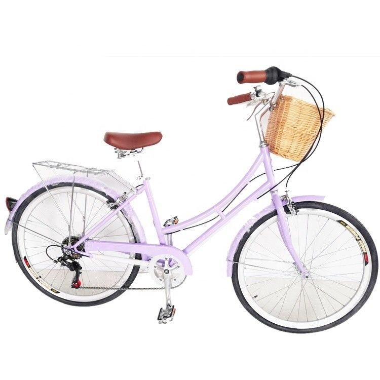 KMC Chain 26 pulgadas Europa OEM CE Shimano 7 velocidades Mujeres Lady City Bicicleta 1.8m longitud