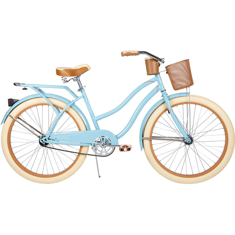 26&quot; Cruiser para mujer Bicicleta Brillante Azul Sin horquilla Suspensión Pedal ordinario Tipo