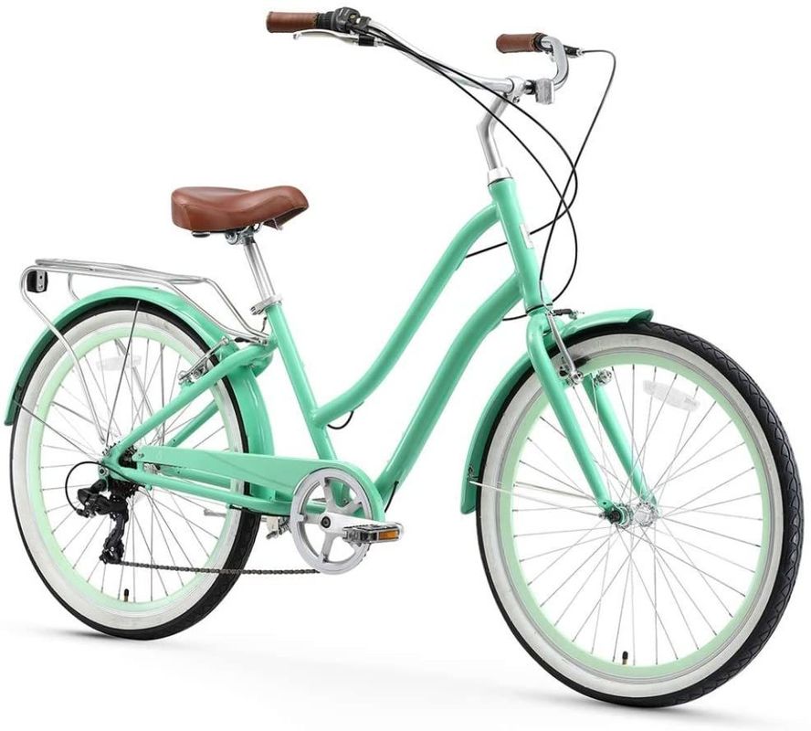 1.6m longitud 26 &quot; 7S mujer de la ciudad de la bicicleta con amortiguador trasero y marco de aleación de aluminio
