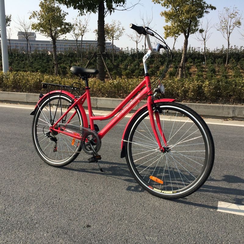 calle 28 pulgadas Ofo 7 velocidades retro damas mujeres chica CE estilo holandés bicicleta de ciudad blanca