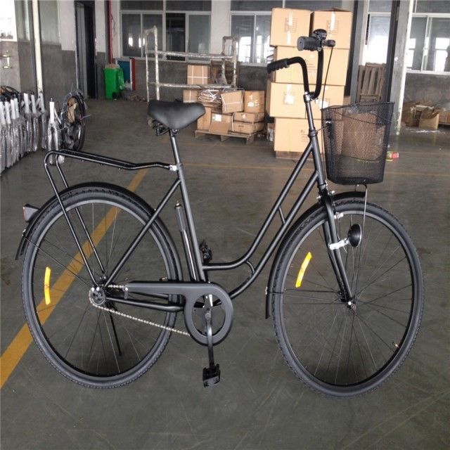 Affordable Color Negro de velocidad única 26 pulgadas 28 pulgadas Ladies City Bike con marco de acero