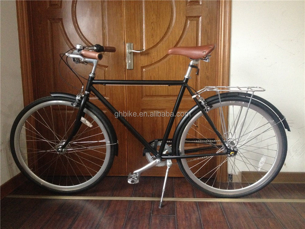 700C pedal hombre retro bicicleta de la ciudad vintage engranaje interno de 3 velocidades tenedor de aluminio cadena KMC