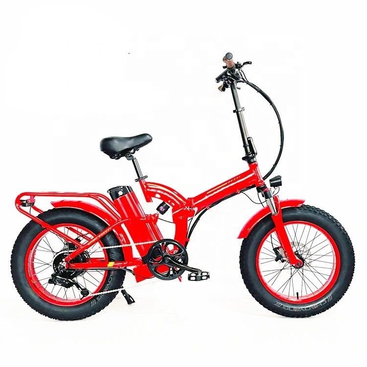 Ancho del neumático 20*4&quot; 48V 21ah Batería de litio 1000W Bicicleta plegable eléctrica de suspensión completa