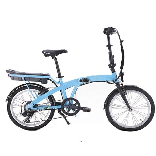 Bicicleta plegable mini eléctrica de 20 pulgadas con 7 marchas y batería de 10,5 AH