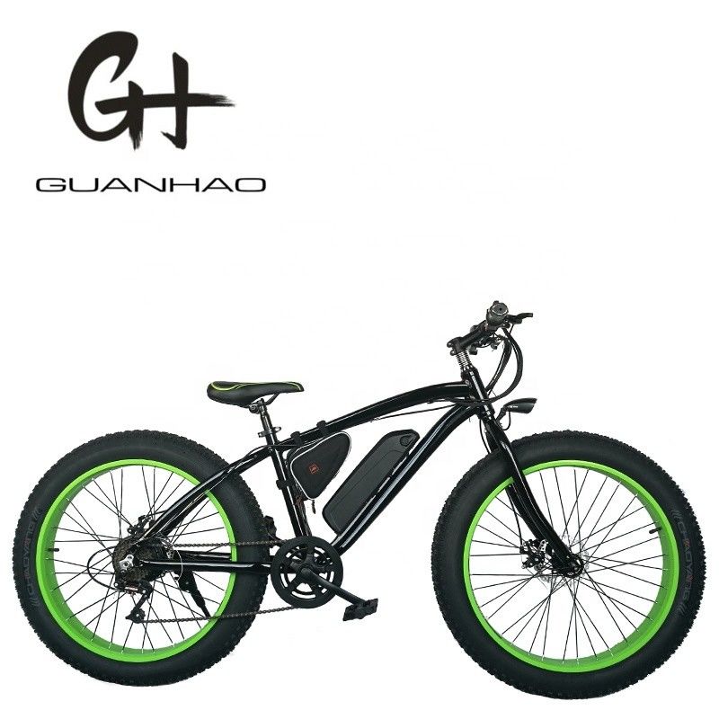Cuadro de acero de 26 pulgadas Hi-Ten 48V 500W 10.4AH neumático eléctrico de montaña chino de nieve