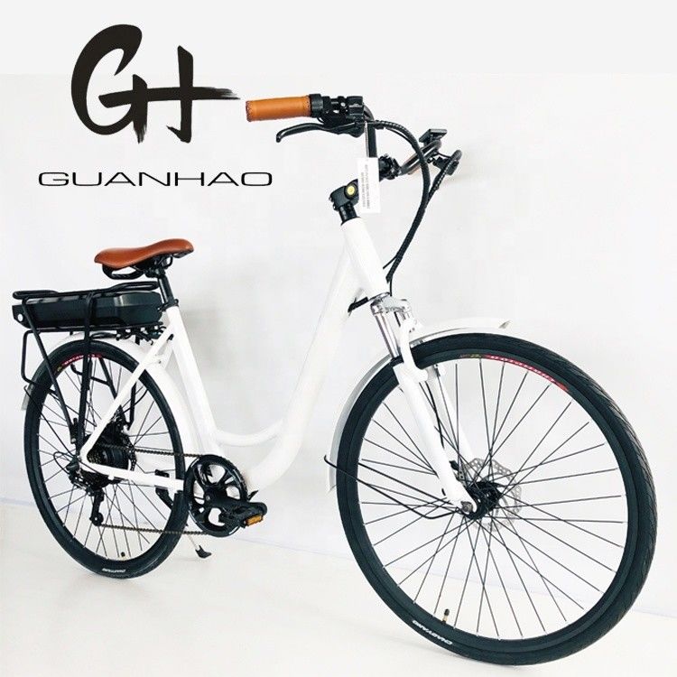 Bicicleta eléctrica de ciudad de mercado estadounidense 27.5 &quot;500W 14AH 45KM/H Posición de la batería del tubo descendente