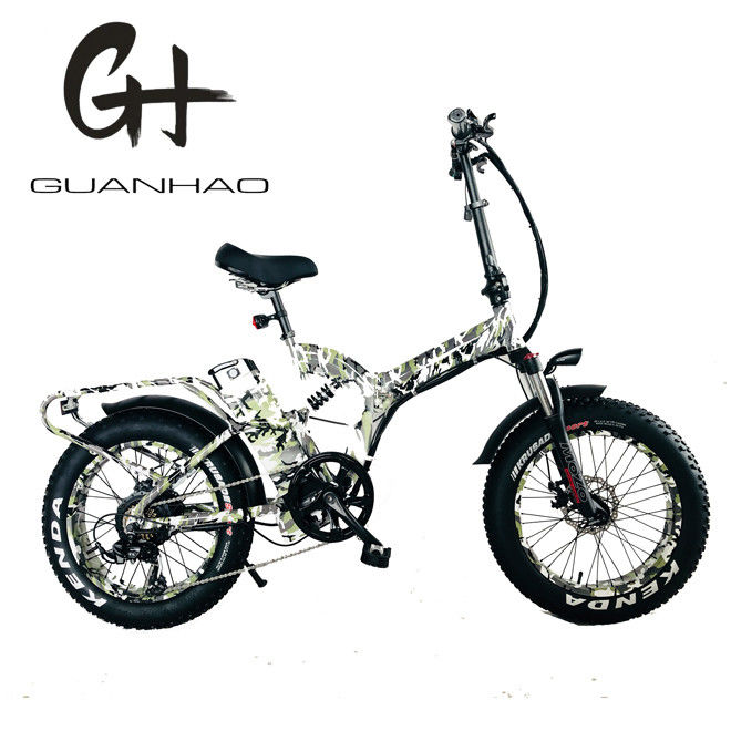 Bicicleta eléctrica de neumáticos de nieve de 20 pulgadas con motor de eje trasero de 750W y batería de litio de 48V30AH