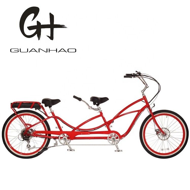 Velocidad máxima 30-50Km/h 500W 26&quot;*2.3 LCD Display Tandem Bicicleta eléctrica para dos personas