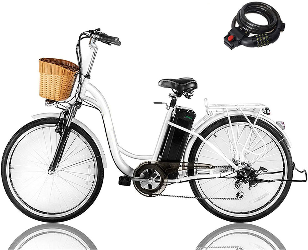Tamaño de rueda de 26&quot; 6S 250W E-bicicleta Mujeres eléctricas Bicicleta urbana Alimentada por batería de litio