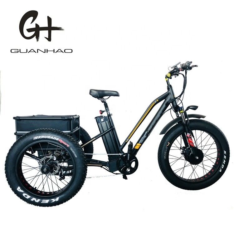 EE.UU. 24&quot;20&quot; Bafang motorizado 8fun 750W 48V 17a Adulto 3 ruedas Cargo Ebike Triciclo eléctrico