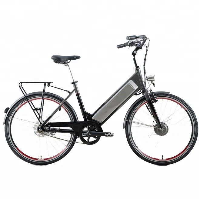 Bicicleta eléctrica de ciudad verde de velocidad única 200-250W para el mercado europeo 26 pulgadas A2B en verde