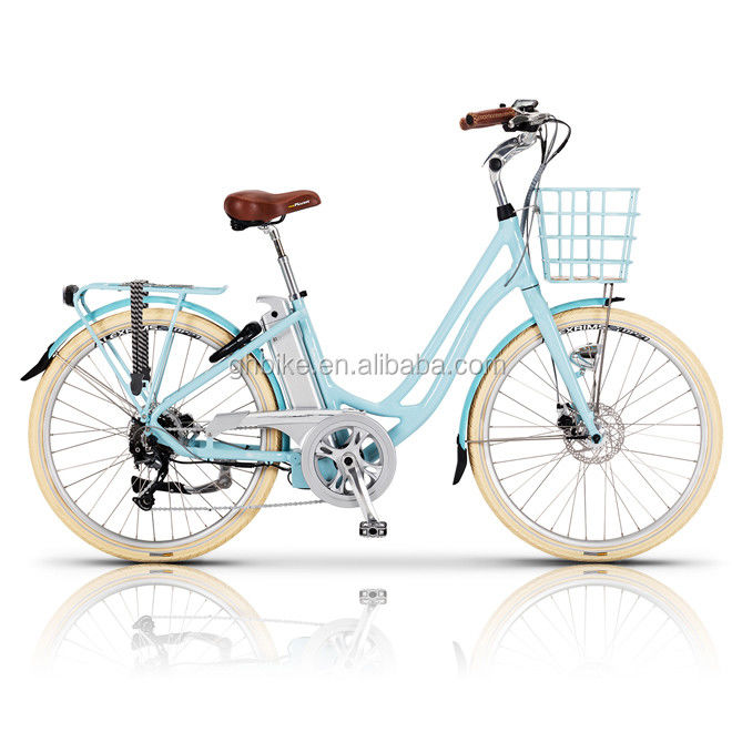 Ladies Beach Cruiser Vole Kensington Bicicleta eléctrica con voltaje de 48V y marco de aluminio